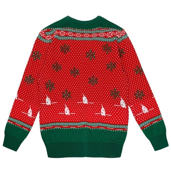 NWT Buddy  Elf Cardigan sweater Christmas. M L XL. Will Farrell full sleeve - Picture 2 of 5